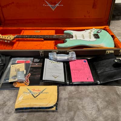 FENDER CUSTOM SHOP STRATOCASTER 59 YURIY SHISHKOV HEAVY RELIC SURF GREEN image 8