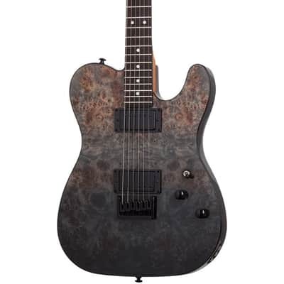 Schecter 3955-SHC PT Standard 6 String RH Electric Guitar - Black Fade Burst Burl image 1