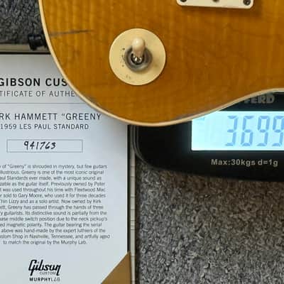 2 Gibson Les Paul Custom Shop GREENY Murphy Lab 3.664g u. 3.669g Tausch und Ratenzahlung möglich. Aus meiner Sammlung - verkaufe meine beiden Gibson Les Paul Custom Shop GREENY Murphy Lab image 3