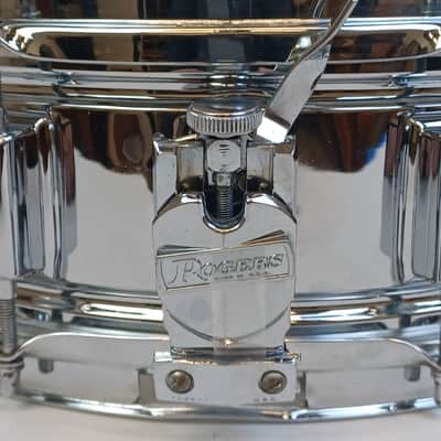 *Rogers 60s COB Dayton Powertone Snare Drum 5x14"Chrome Brass Script Vintage* imagen 5