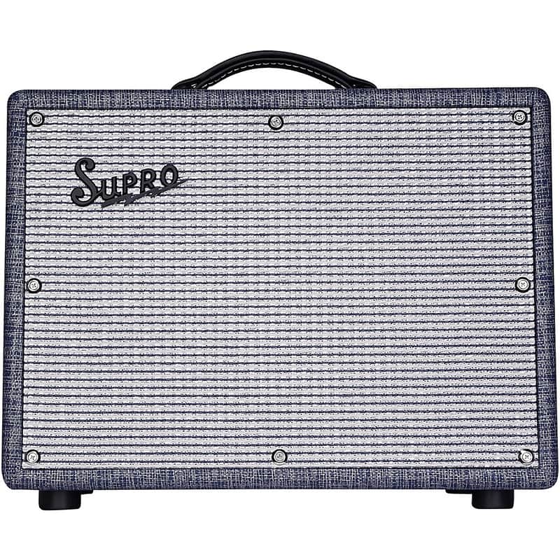 Supro 1970RK Keeley Custom 25W Tube Guitar Combo Amplifier Regular Blue image 1