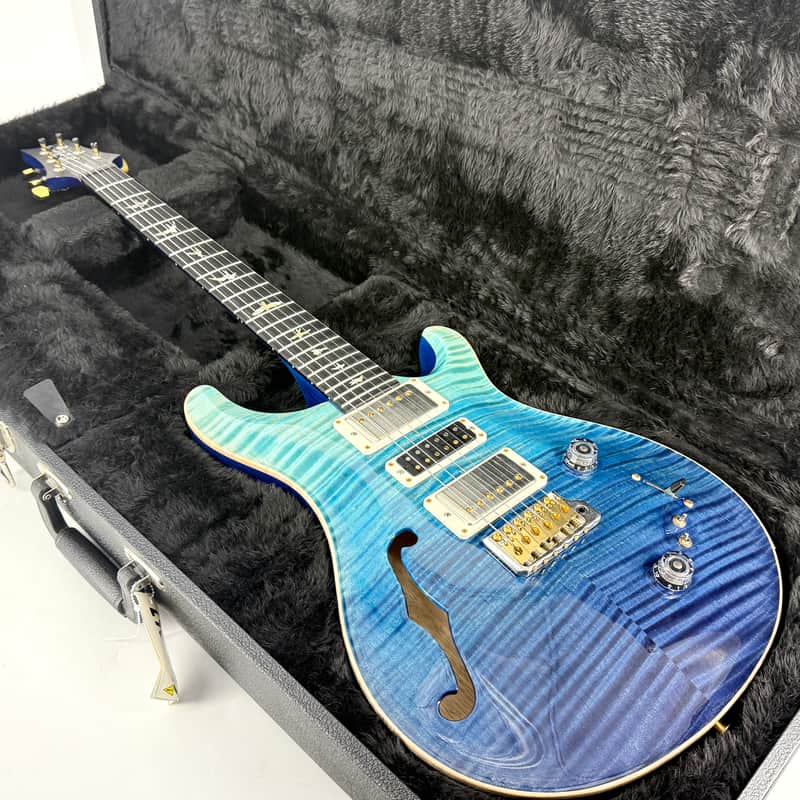 2021 PRS Wood Library Special 22 Semi Hollow - Blue Fade image 1