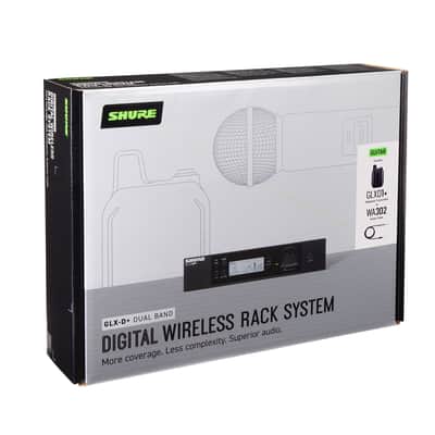 Shure GLXD14R+ Dual Band Pro Digital Wireless System for Guitar and Bass - 12-Hour Battery Life, 100 ft Range | Includes 1/4" Jack Instrument Cable & Single Channel Rack Mount Receiver (GLXD14R+-Z3) image 2