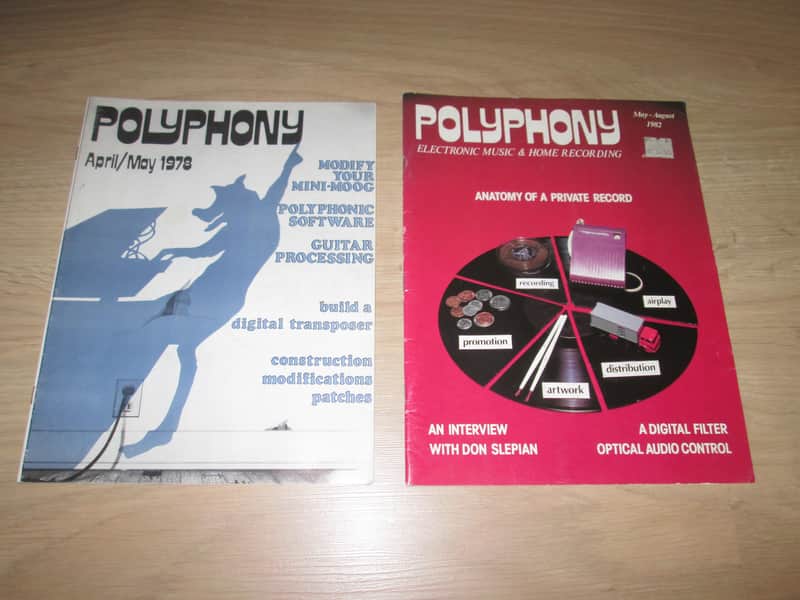 Polyphony 2 "PAIA" Vintage Electronic Music/ Synthesizer Magazine's  -1978 & 1982 - Synthesizer Brochure/Catalog image 1