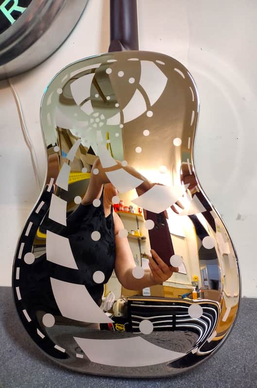 National Reso-Phonic Style 1 EXPLODING PALM Tricone 2023 Mirror Nickel On Brass - IN STOCK NOW! image 1