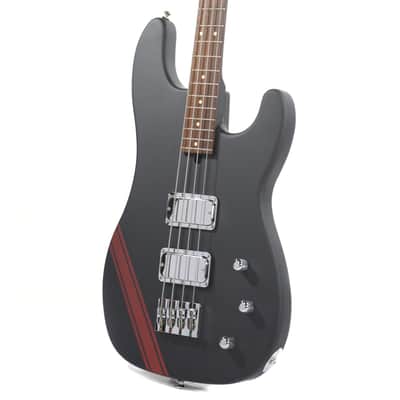 Lull XP1T4 4-String Satin Black w/15% Larger Body Size, Red Racing Strip & Hardshell Case (Serial #2852) image 2
