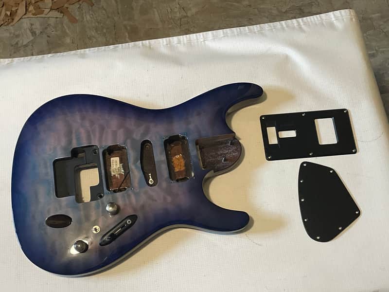 2007 Korean Korean Ibanez S470DXQM Blue Moon Burst Guitar Body ZR Tremolo Ready image 1