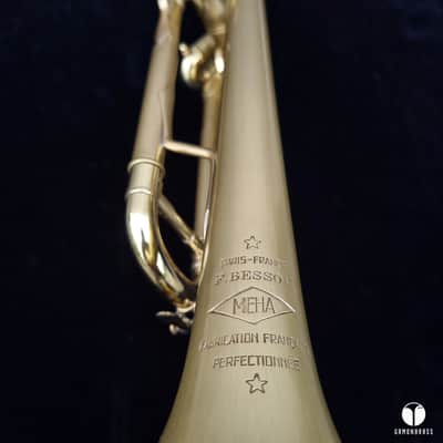 F. Besson MEHA made in France 0.470 bore trumpet case mouthpiece gamonbrass image 2