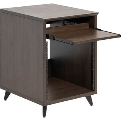 Gator Elite Furniture Series 10U Studio Rack Table in Dark Walnut Finish GELITEDESKRK-BRN image 2