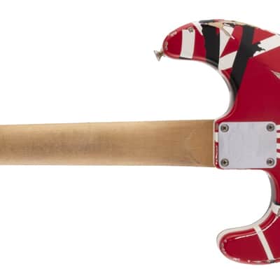 EVH Striped Series Frankie Electric Guitar Red/White/Black Relic image 8