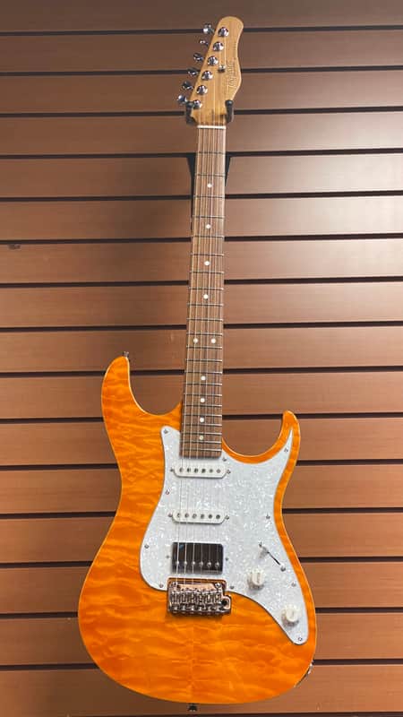 Tagima Stella DW 2021 Electric Guitar Transparent Amber image 1