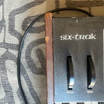 Sequential Six-Trak 49-Key 6-Voice Polyphonic Synthesizer 1984 - 1985 - Black with Wood Sides image 2