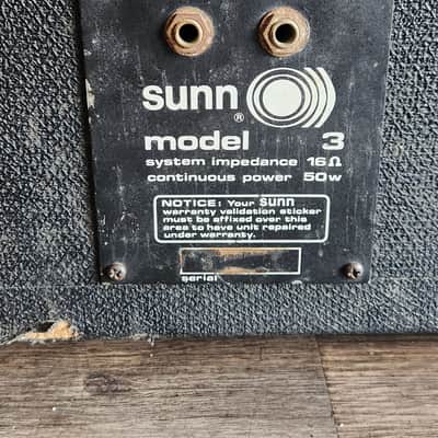 Vintage 1970s Sunn Model 3 2x12" Cabinet Speaker Pair Changed Speakers image 10