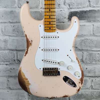 Fender Custom Shop Limited Edition '54 HS Stratocaster Heavy Relic, Super Super Faded Aged Shell Pink image 3