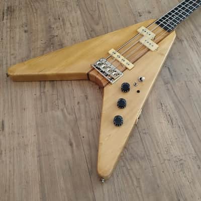 Kay Flying V bass 1980s - natural image 13