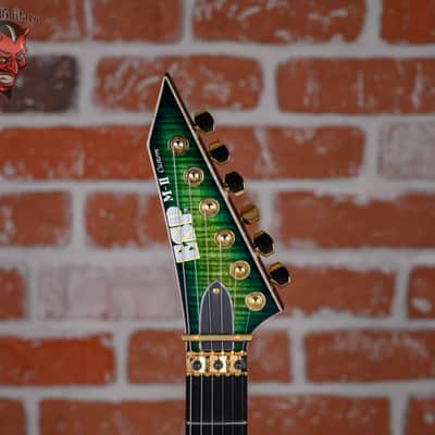 ESP Original Series M-II CTM FM FR Flame Maple Top Turquoise Green Tear Drop 2025 w/OHSC image 9