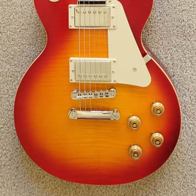 Epiphone 1959 Les Paul Standard Electric Guitar, Aged Dark Cherry Burst, Epiphone Hard Shell Case image 3