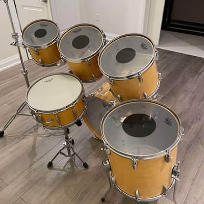 Vintage Gretsch USA Custom Square Badge Drum Kit – Natural Maple - 1980's image 3