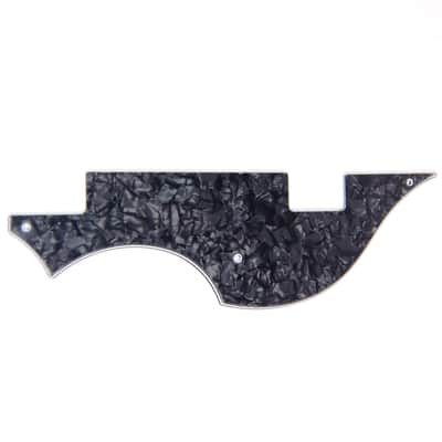 Replacement Pickguard HOFNER Bass Guitar, Right handed, 4Ply Black Pearloid