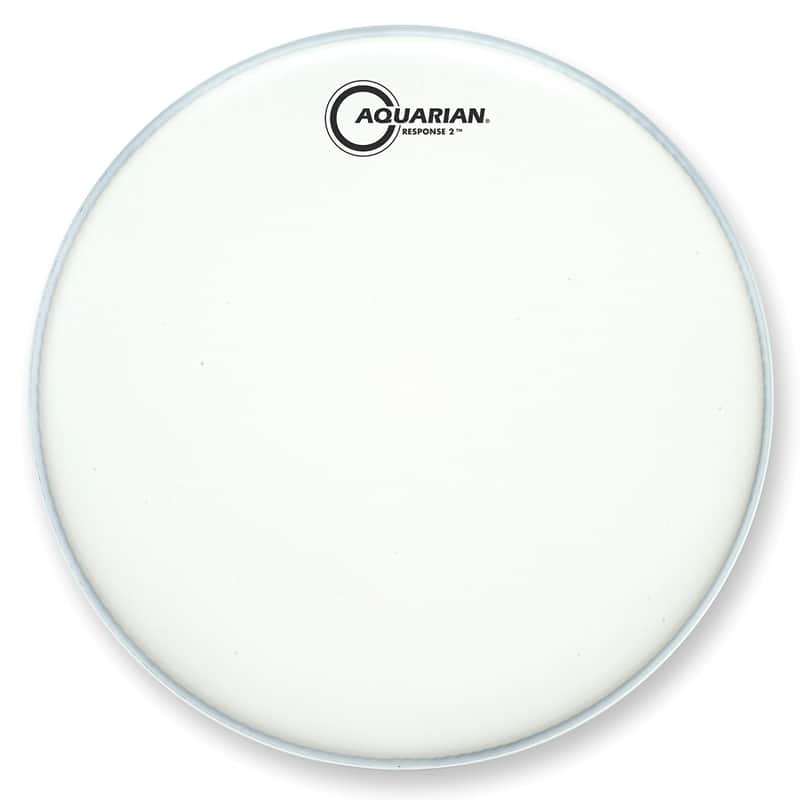 Aquarian TCRSP2-14-U 14" Texture Coated White Response 2 Drum Head image 1
