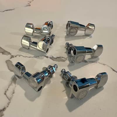 Schaller M6 Mini 6-In-Line Chrome Tuners Machine Heads Made in Germany w/ Box image 4