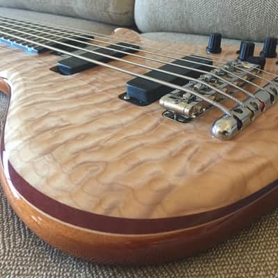 Alembic Wave 6 string Bass guitar - Anniversary Electronics 2018 5A Quilted Maple image 22
