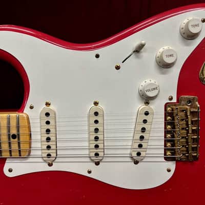 1956 Fender Stratocaster Masterbuilt By Dennis Galuszka Fiesta Red  Gold Hardware Journeyman Relic image 19