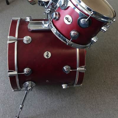 DW Collectrors VLT Satin Cherry Drum Kit 20, 10, 12, 14 (2014) image 8