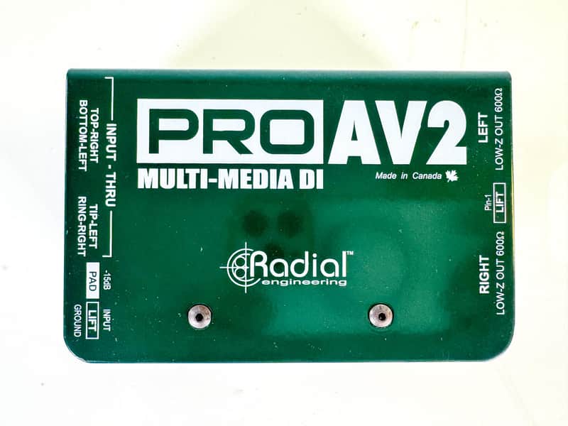 Radial ProAV2 Stereo Passive MultiMedia Direct Box DI Pro AV2 image 1