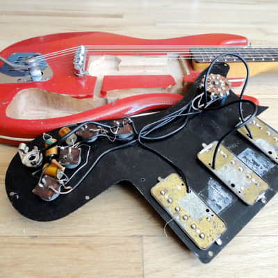 1964 Hofner 173 Vintage Electric Guitar Red Croc Selmer Super 3 w/ 510 Pickups image 15