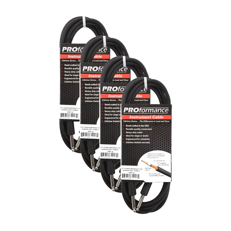PROformance Instrument Cable 10' Straight-Straight 4 Pack Bundle image 1