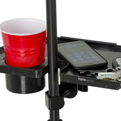 Gator GFW-MICACCTRAY Frameworks Microphone Stand Accessory Tray with Drink Holder & Guitar Pick Tab image 9