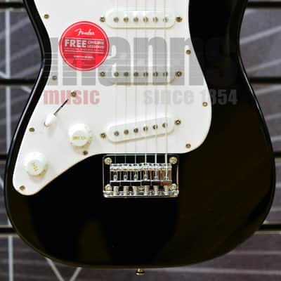 Fender Squier Mini Stratocaster Black Left-Handed Short-Scale Electric Guitar image 1