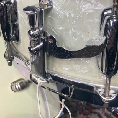 Slingerland - 1960s 5x14" White Marine Snare Drum. #140 , 8-Lug 3-Ply image 8