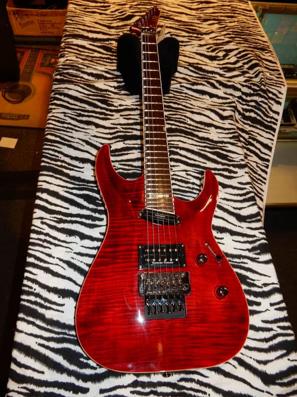 ESP LTD MH-327 Electric Guitar Trans Red | Reverb