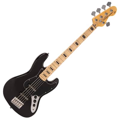 Vintage V495 Coaster Series 5-String Bass Guitar Pack ~ Boulevard Black image 3