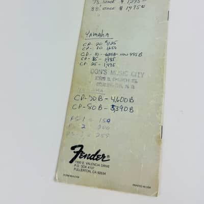Fender Suggested Retail Price List 1981 image 2