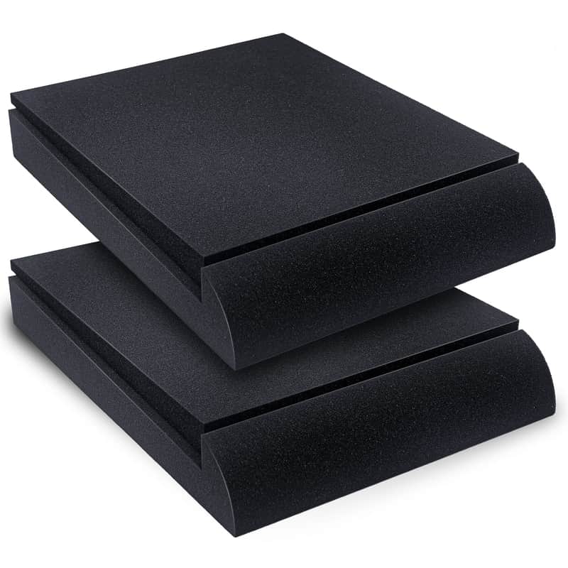 Liquid Stands Studio Monitor Sound Isolation Pads for Speakers - 6-8" High-Density Speaker Foam Pads - Angled Speaker Riser (Large) image 1