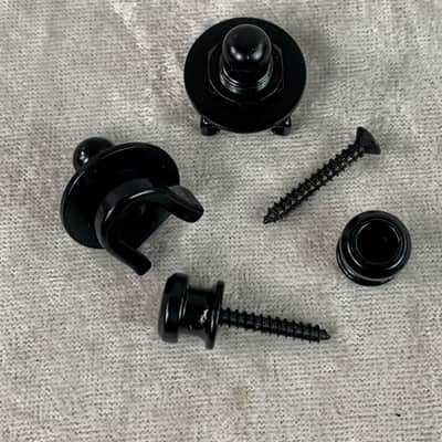 STRUKTURE PRO GUITAR STRAP LOCKS / BUTTONS SET OF 2 BLACK image 3