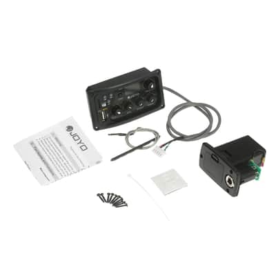 JOYO EQ-MP3 3-Band EQ Equalizer System Acoustic Guitar Preamp EQ Equalizer Piezo Pickup LCD Tuner Amplifier image 2