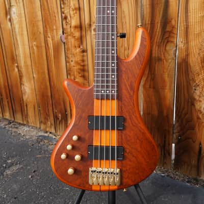 Schecter DIAMOND SERIES Stiletto Studio-5 Honey Satin Left Handed 5-String Electric Bass Guitar 2022 image 4