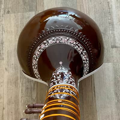 Shahidali-Miraj Professional Handmade Sitar w/ Hardshell Case image 15