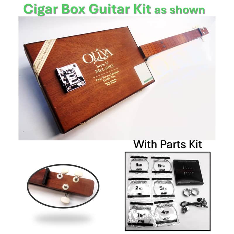 Catoctin Mountain Music Cigar Box (Oliva) Guitar Kit 2026 -- with all parts included image 1