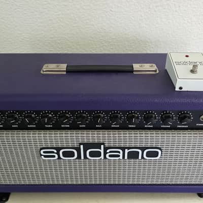 Soldano Lucky 13 100 Watt Guitar Amplifier Head Purple! Two amps in One: Fender Twin and Marshall JMP! Post-SLO 100w Amp RARE image 2