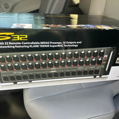 Behringer S32 Digital Snake IO Box 32 Preamps 16 Outputs 2015 - Present - Black image 5