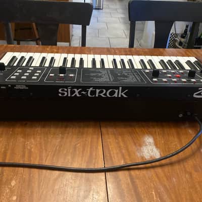 Sequential Six-Trak 49-Key 6-Voice Polyphonic Synthesizer 1984 - 1985 - Black with Wood Sides (Serviced) With Hard Case image 6