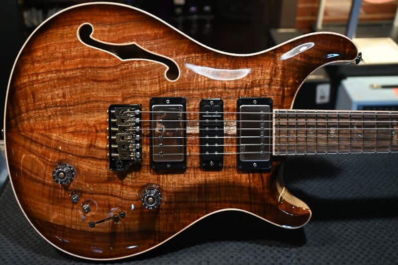 PRS Private Stock Special Semi-Hollow Koa Natural with Light Smokeburst #9972 image 1