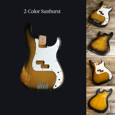 Made to Order - FRANCHIN Jupiter bass body Relic Aged 100% Nitro Lacquer (Sunburst/ Black/ White/ Blue/ Green/ Yellow/ Red/ Pink/ Burgundy/ Purple/ Gold/ Silver, etc.) Basswood Poplar Precision-Bass Style Made in Italy image 3