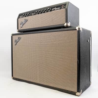 1965 Fender Bandmaster AB763 Blackface Piggyback Amp Head & Cab Pre-CBS image 3