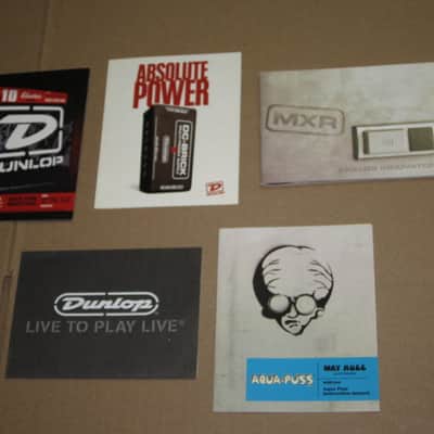 very lightly handled (mostly very clean) genuine Way Huge EMPTY BOX, original Instruction Manual & Warranty / Registration paperwork  for Way Huge Aqua-Puss Analog Delay MkII (WHE-701) (NO pedal) + orig small MXR/Dunlop catalog booklet & other pw (2010s) image 23